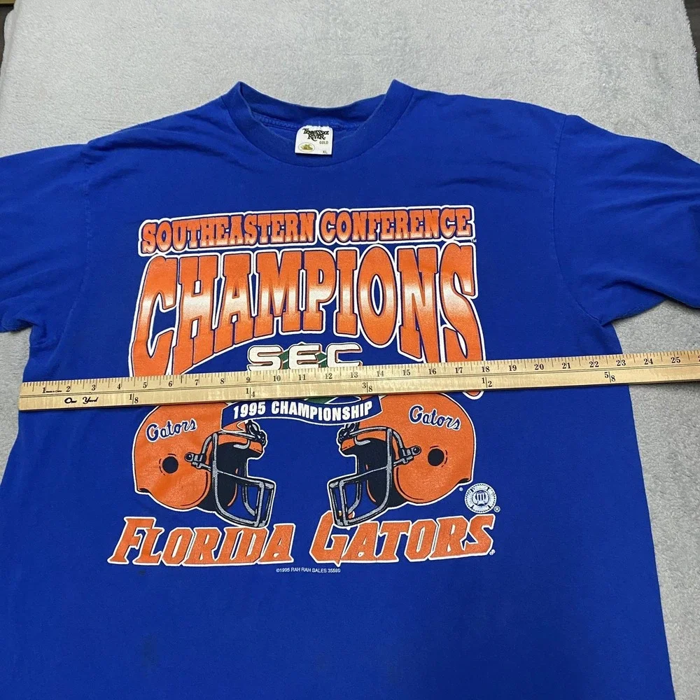 Vintage Florida Gators Football T Shirt Mens‎ XL Blue 1995 SEC Champions 90s UF